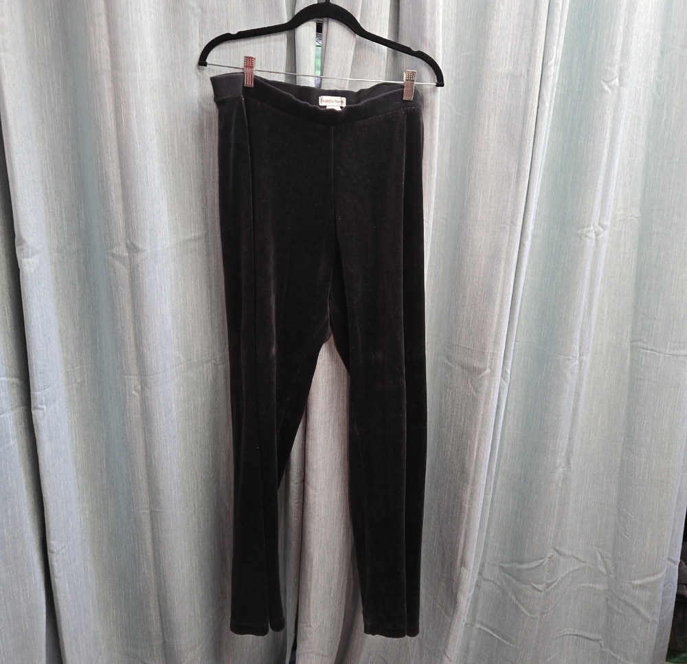 Drapers & Damons Black Velour Straight Leg Pant